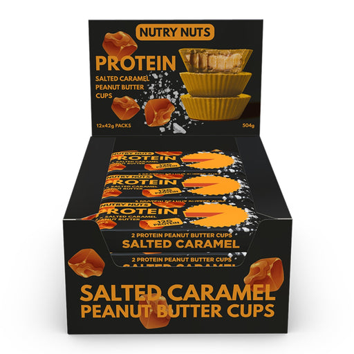 Nutry Nuts Salted Caramel Peanut Butter Cups - 12 x 42g
