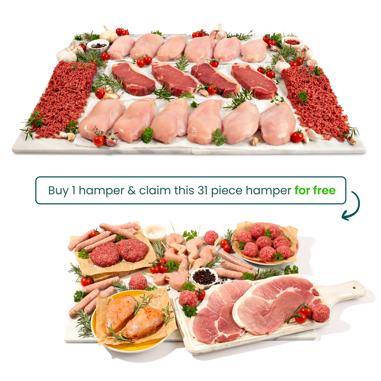 Buy one hamper + get one FREE