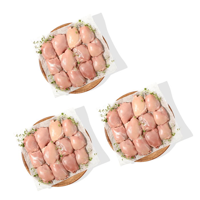 Boneless Skinless Chicken Thighs - 3 x 1kg