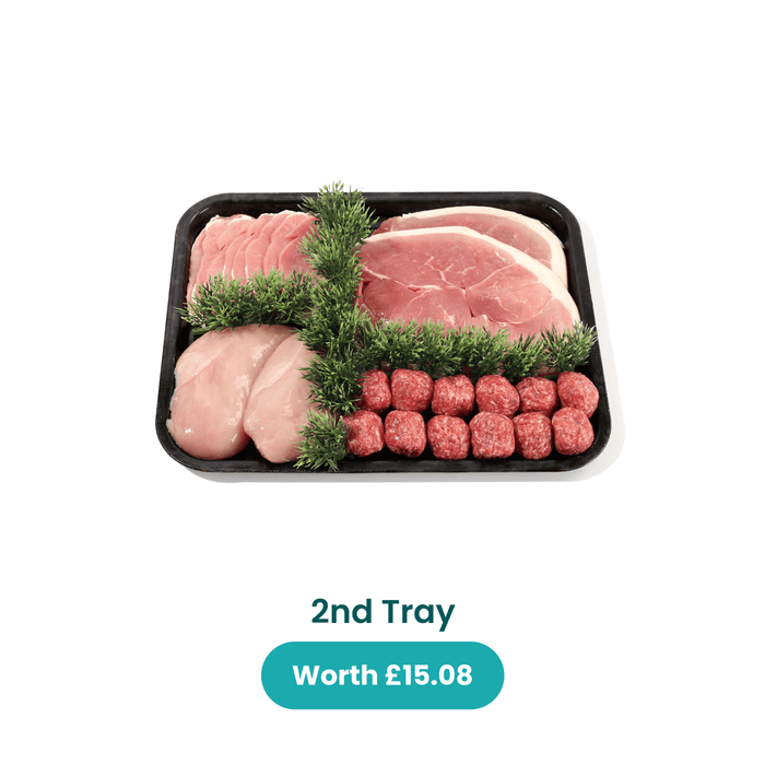 Your hamper + 3 butchers trays for £3