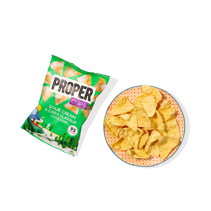 PROPERCHIPS - Sour Cream & Chive Lentil Crisps